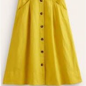 Boden Button-Down A-Line Skirt
